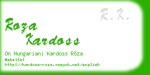 roza kardoss business card